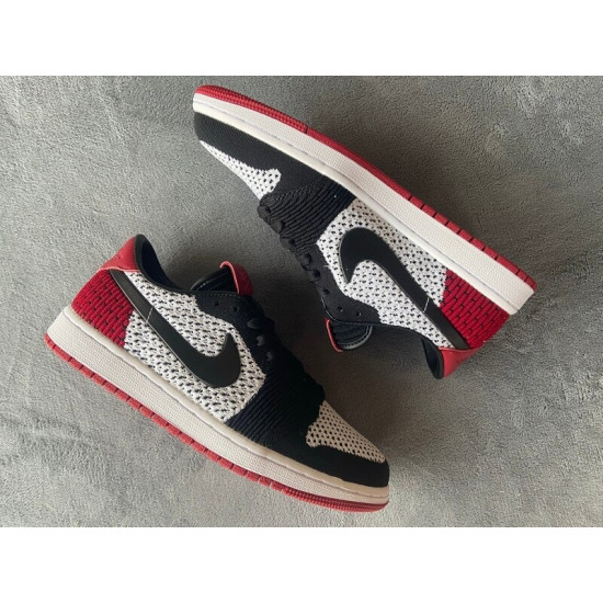 PK God Air Jordan 1 Low Flyknit Black Toe