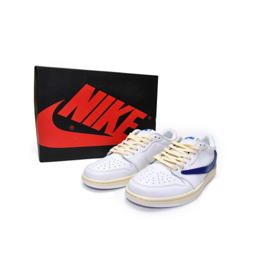 PK God Air Jordan 1 Low White Blue x Travis Scott