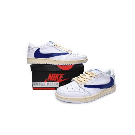 PK God Air Jordan 1 Low White Blue x Travis Scott