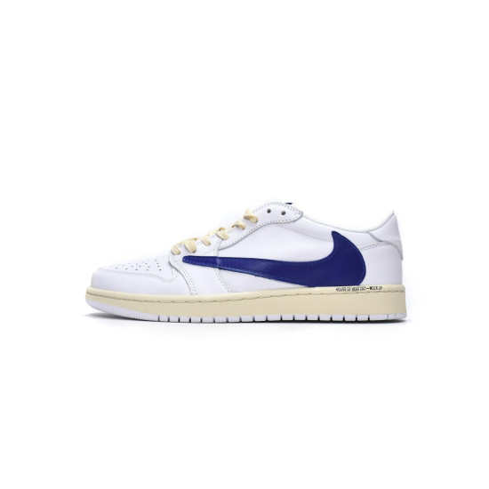 PK God Air Jordan 1 Low White Blue x Travis Scott