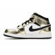 PK God Air Jordan 1  Mid Metallic Gold Black White