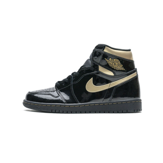 PK God  Air Jordan 1 Retro High Black Metallic Gold