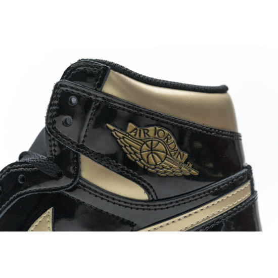 PK God  Air Jordan 1 Retro High Black Metallic Gold