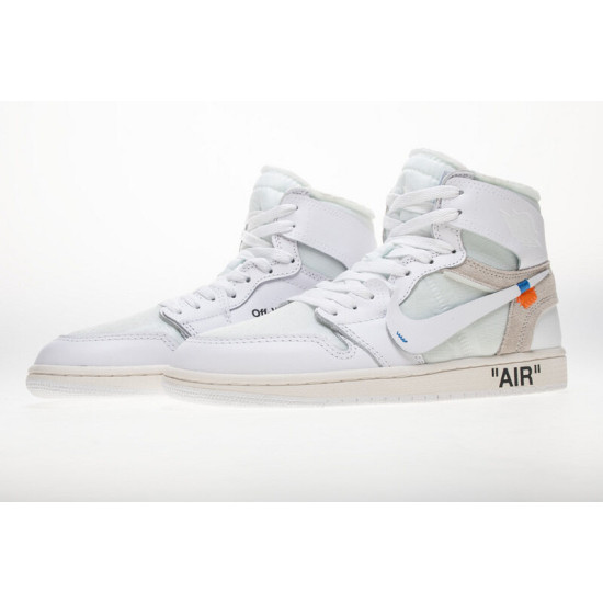 PK God  Air Jordan 1 Retro High Off-White White