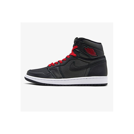 PK God Air Jordan 1 Retro High OG Black Satin Gym Red