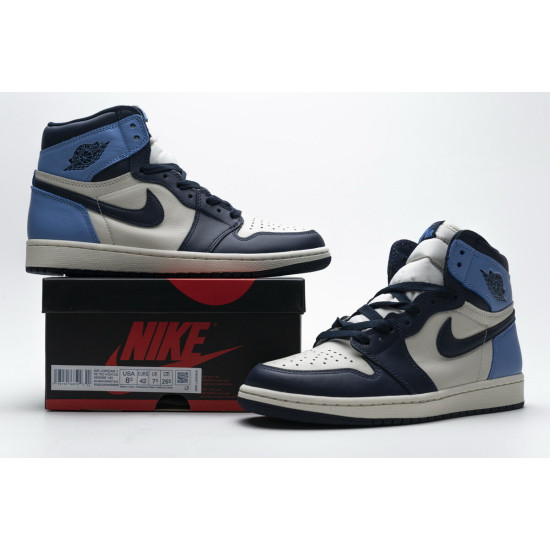 PK God  Air Jordan 1 Retro High OG Obsidian University Blue