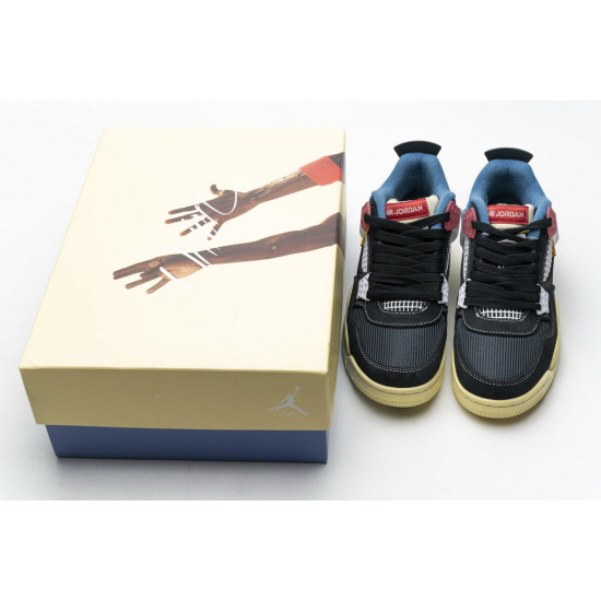 PK God  Air Jordan 4 Retro Union Off Noir Black