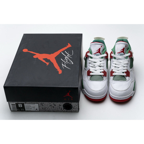 PK God  Air Jordan 4 Retro White Green Red