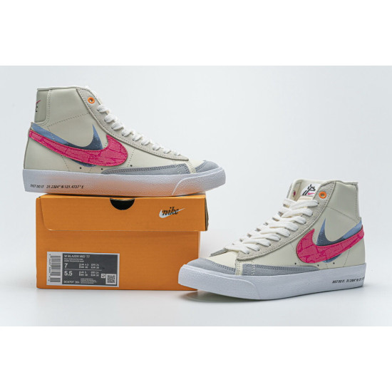 PK God Nike Blazer Mid 77 Beige Pink Blue