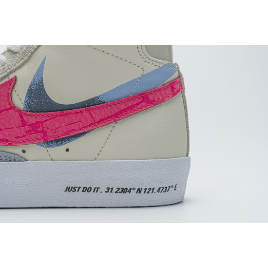 PK God Nike Blazer Mid 77 Beige Pink Blue