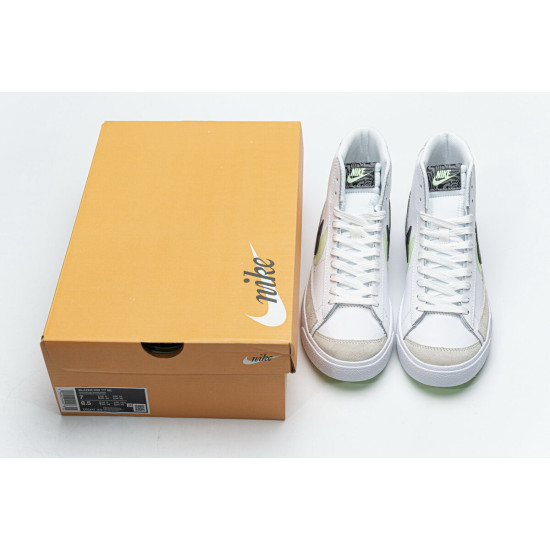 PK God  Nike Blazer Mid 77 SE GS Double Swoosh White Vapor Green